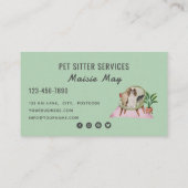 Animaux domestiques assis, Chien marchant, Carte d (Dos)