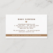 Animaux domestiques Carte de visite de boulangerie (Dos)