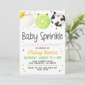 Animaux Donut Baby Sprinkw Douche Invitation (Debout devant)