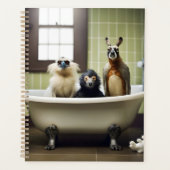 Animaux drôles dans la salle de bain (Devant)