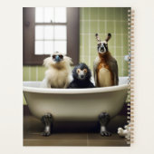 Animaux drôles dans la salle de bain (Dos)