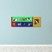 Animaux drôles sur toile colorée tendue (Insitu (Plancher de Bois))