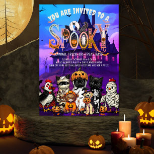 Animaux éffrayants Invitation à la fête d'Hallowee