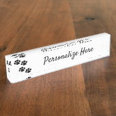 Animaux Empreintes de pattes Nom Plaque (Taille)