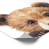 Animaux en bois mignons Baby Nursery Room Poster (Coin)