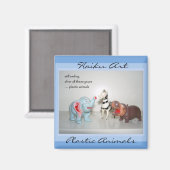 Animaux en plastique Haiku Art Magnet (Recto/Verso)
