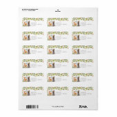 Animaux étiquette de adresse des bois (Feuille entière)