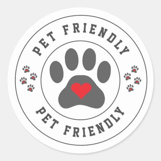 Animaux Étiquettes avec patte cardiaque (Devant)