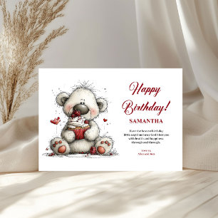 Animaux fantaisistes adorables carte d'anniversair