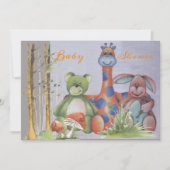 Animaux farcis baby shower Invitation (Devant)