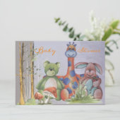 Animaux farcis baby shower Invitation (Debout devant)