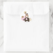 Animaux farcis en Stickers Roses (Sac)