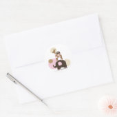 Animaux farcis en Stickers Roses (Enveloppe)