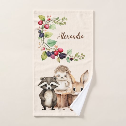 Animaux forestiers des bois (Serviette à main)