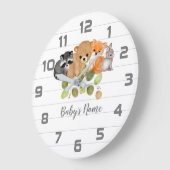 Animaux forestiers Horloge murale Décor (Angle)