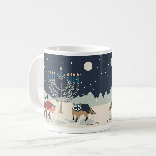 Animaux Hanoukka Menorah Desert Coffee Mug (Devant gauche)