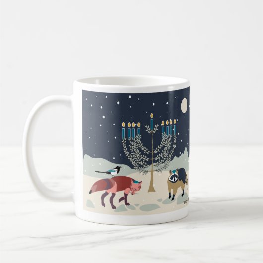 Animaux Hanoukka Menorah Desert Coffee Mug (Gauche)