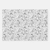 Animaux Hugs Love Wrapper Papier Set de 3 (Devant)