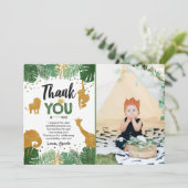 Animaux les sauvages de carte de remerciements (Debout devant)