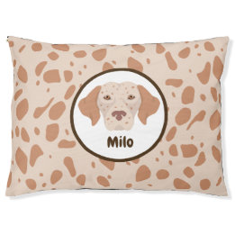 Animaux Lit pour chien empreinte de patte marron et crème