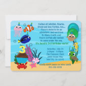 Animaux marins Invitations d'anniversaire sous la (Devant)