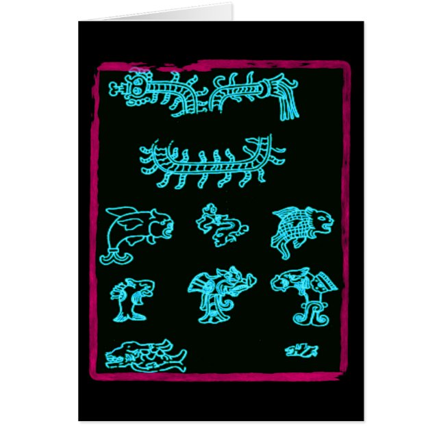 Animaux maya bleus (Devant)