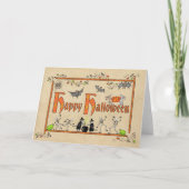 Animaux médiévaux Carte d'Halloween (Devant)