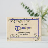 Animaux médiévaux merci carte à plat (Debout devant)