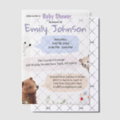 Animaux mignons Baby shower Vellum Invitations (Décalage (Invitation))