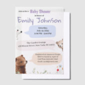 Animaux mignons Baby shower Vellum Invitations (Compenser)
