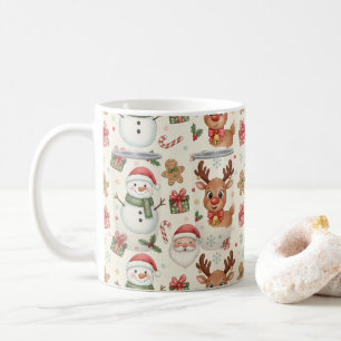 Animaux mignons de la forêt modèle de Noël Mug de