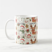 Animaux mignons de la forêt modèle de Noël Mug de (Gauche)
