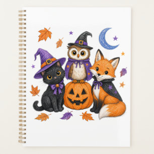 Animaux mignons d'Halloween - Sorcière Chat noir H