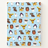 Animaux mignons en lunettes de soleil avec Carnet  (Dos)