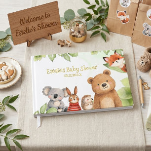 Animaux Mignons Forêt Verte Baby Shower