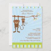 Animaux mignons Invitation plat Baby shower (Devant)