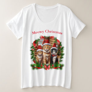 Animaux mignons T-shirts de Noël Chats