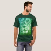 Animaux Modèles Mens Modernes T-Shirts Lion Visage (Devant entier)