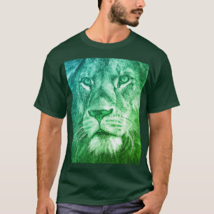 Animaux Modèles Mens Modernes T-Shirts Lion Visage