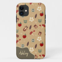Animaux motifs face au coque iphone