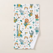 Animaux musicaux en bois (Serviette à main)