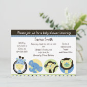 Animaux Parc Baby Shower Invitations (Debout devant)