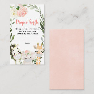 Animaux Safari avec masques cartes de tombola