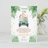 Animaux Safari Wild One Carte de remerciements (Debout devant)