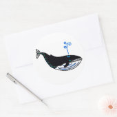 Animaux sauvages - BALEINE Bleue - Sticker pour la (Enveloppe)