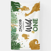 Animaux sauvages d'une d'anniversaire de bannière (Vertical)