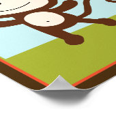 Animaux sauvages Singe avec oiseau Poster d'Art (Coin)