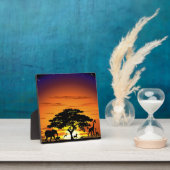 Animaux sauvages sur la Plaque couché de soleil de (Insitu)