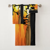 Animaux sauvages sur le coucher de soleil de la sa (En situation)