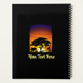 Animaux sauvages sur le coucher de soleil de la sa (Dos)